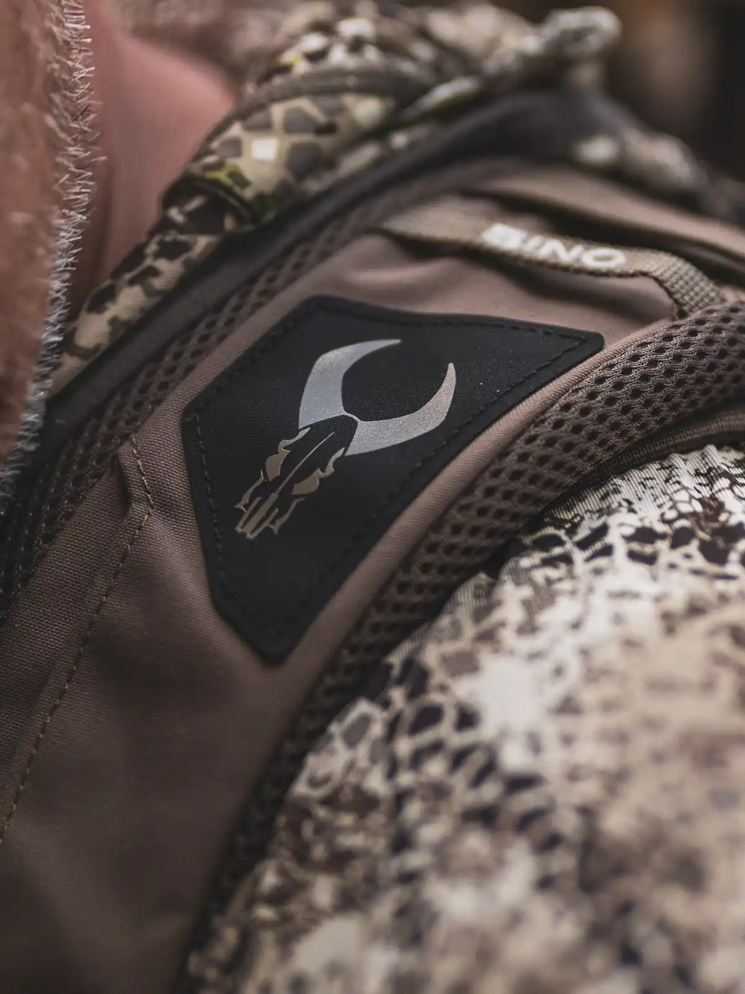 close up of backpack