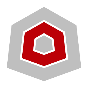 Badlands logo: red skull emblem centered on a gray hexagonal background.