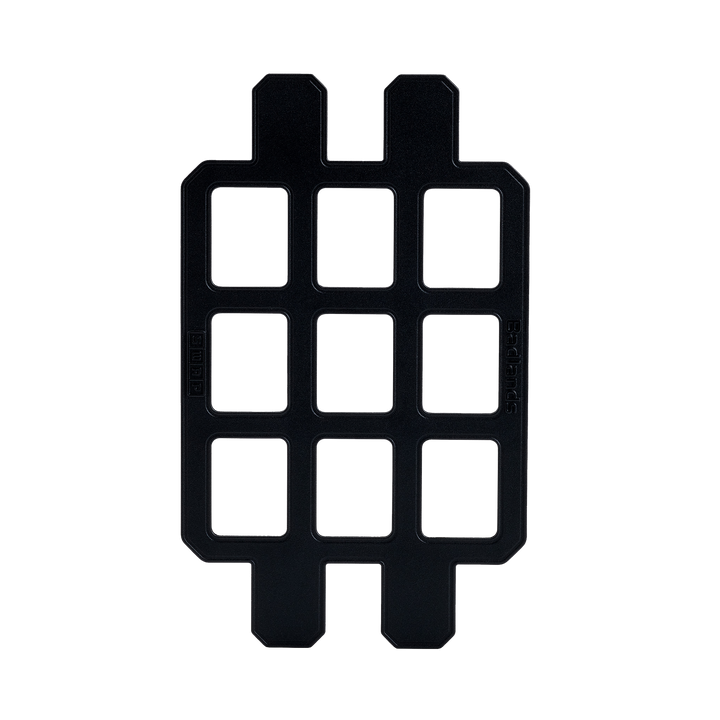 Black Badlands Grid Panel with nine rectangular slots, featuring the Badlands logo skull on the side.